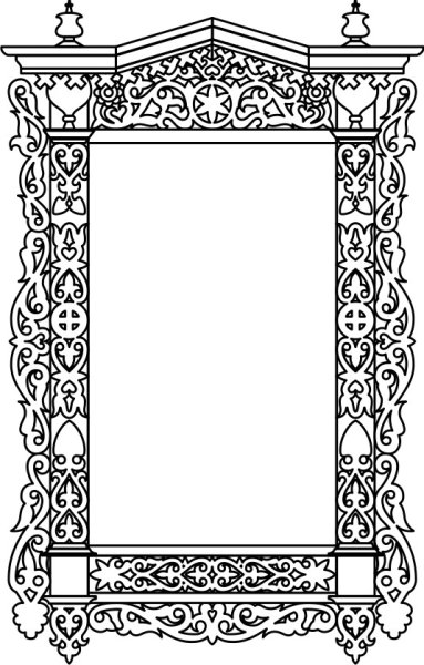 Резное окно для раскрашивания