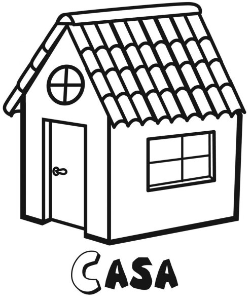 Крыша домика раскраска