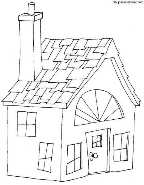 Дом раскраска