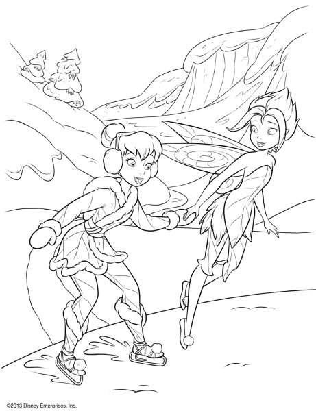 Раскраска Фея Динь Динь тайна зимнего леса