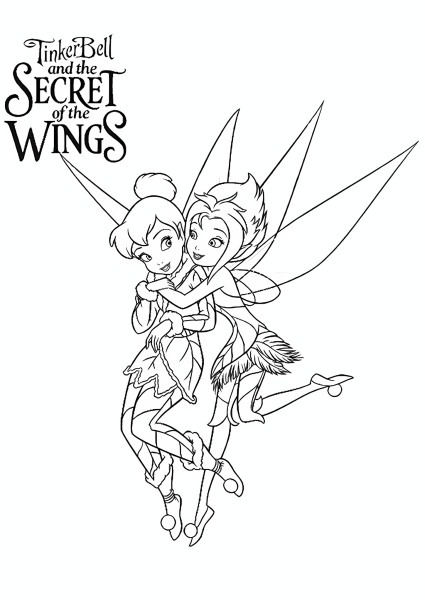 Раскраска Фея Динь Динь тайна зимнего леса