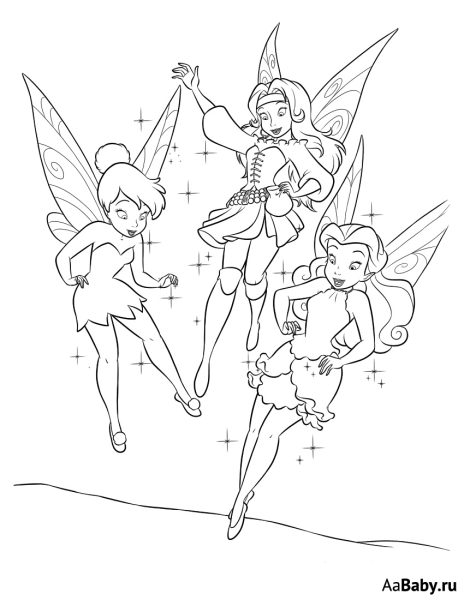 Раскраска Фея Динь Динь тайна зимнего леса