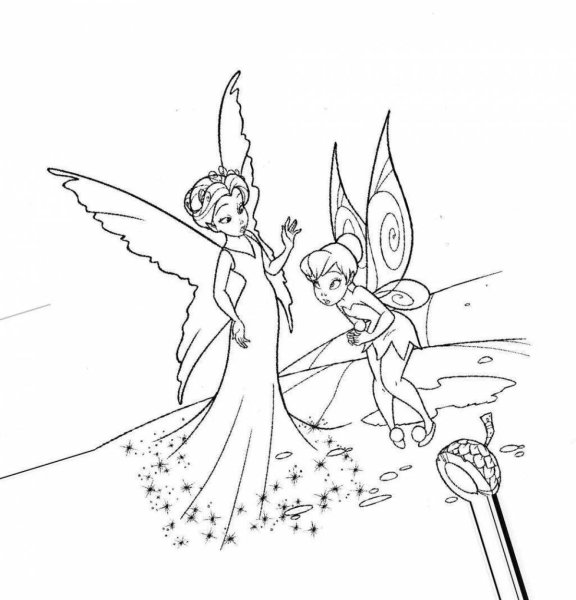 Раскраски Динь Динь и другие феи Дисней