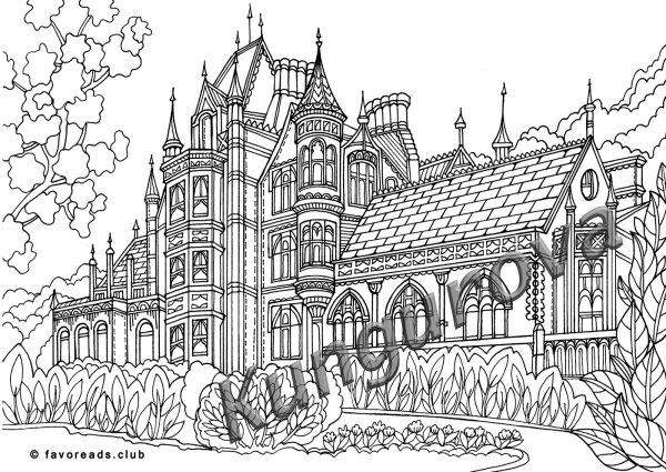 Красивое здание раскраска