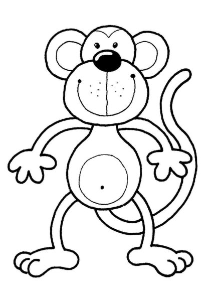 Мышка с обезьянкой раскраска