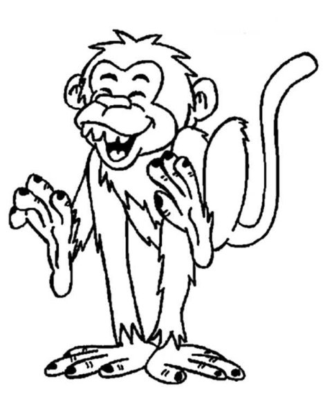 Мартышка и зеркало раскраска к басне