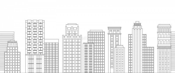 Многоэтажка трафарет