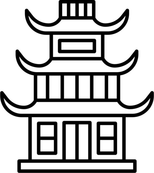 Китайский дом раскраска