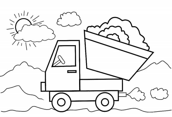 Стройка раскраска для детей