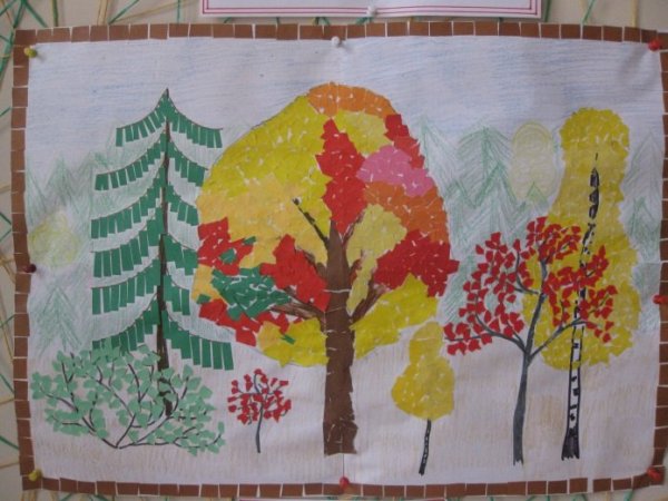 Лес точно Терем расписной рисунок