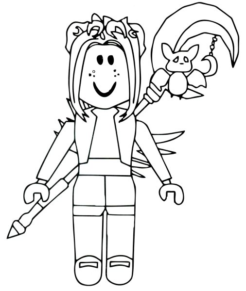 Раскраска РОБЛОКС для девочек