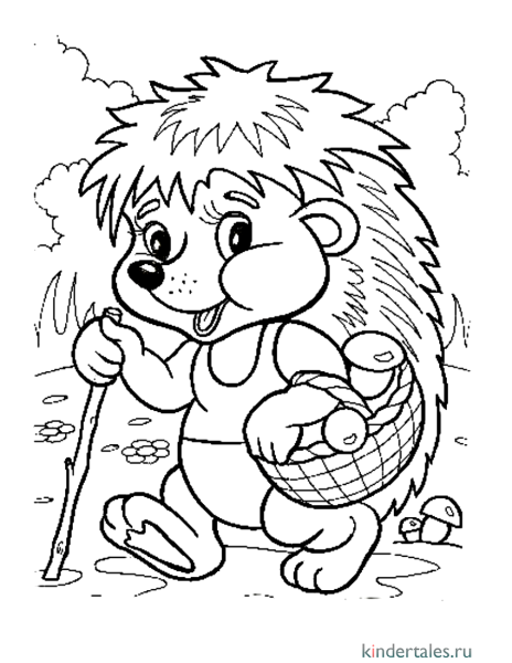 Раскраска Ёжик