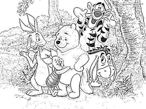Раскраски Винни пух и его друзья Дисней Советский