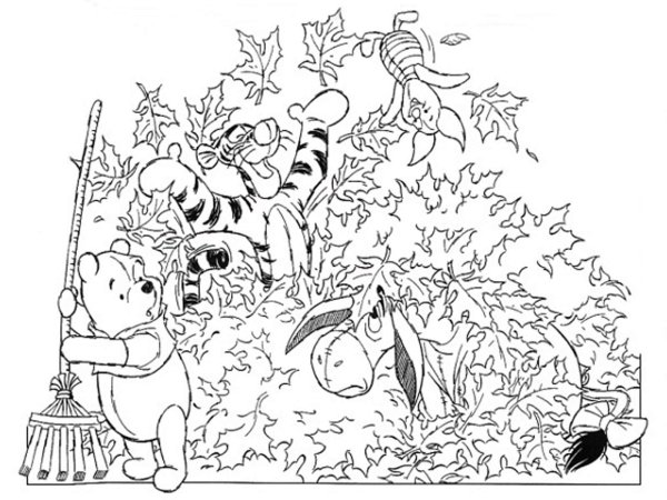 Осенняя раскраска