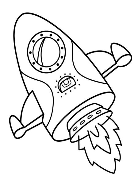 Ракета раскраска для детей