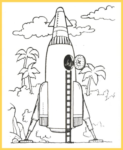Раскраски ко Дню космонавтики