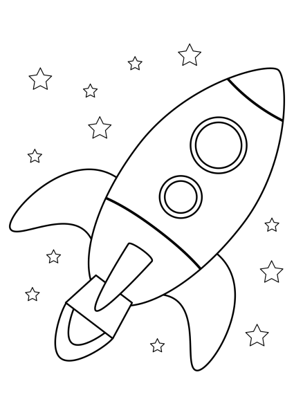 Ракета раскраска