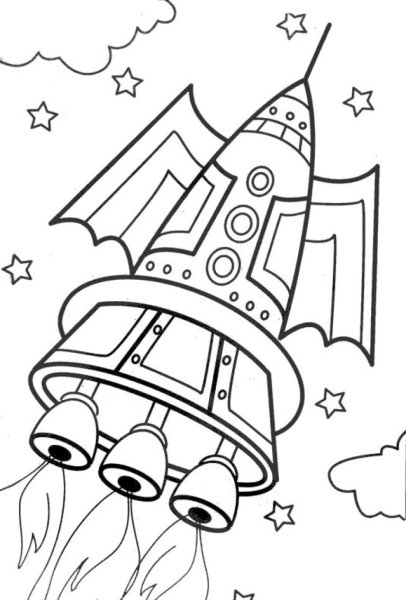 Ракета раскраска