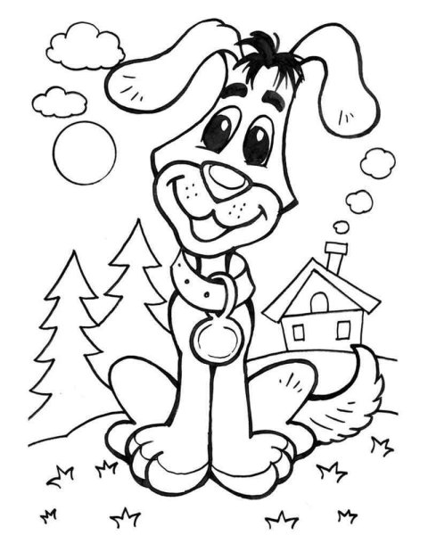 Раскраски для детей мультфильмы Простоквашино