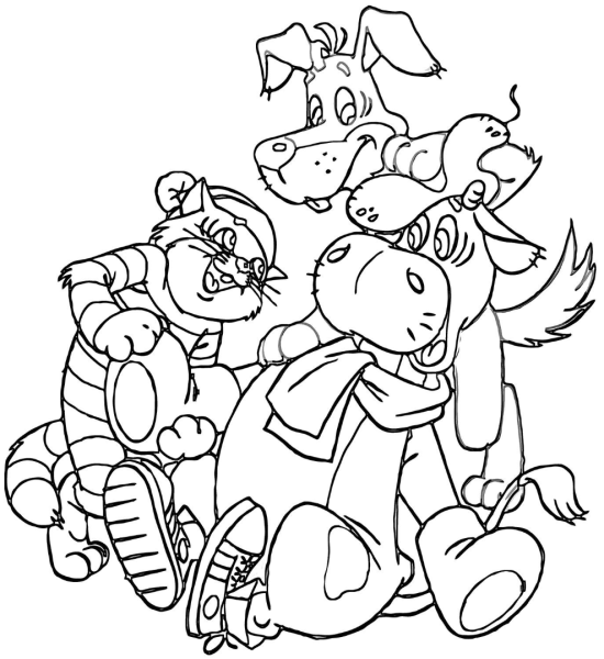 Гаврюша из Простоквашино раскраска