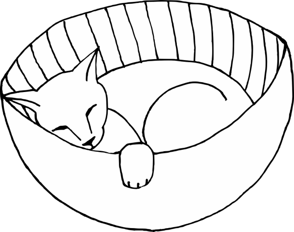 Лежанка для кошки раскраска