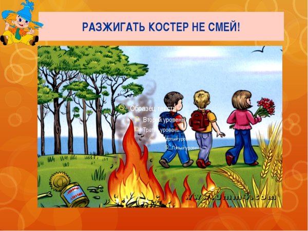 Безопасность в природе огонь