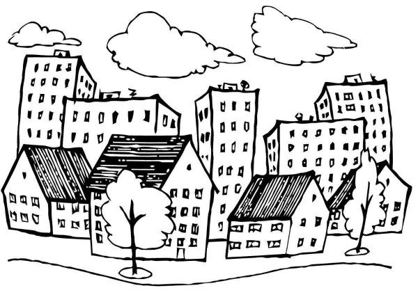Раскраска "город"