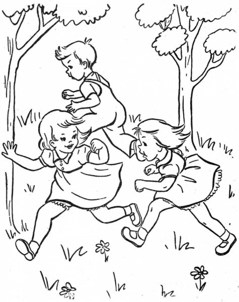 Раскраска игра в ПРЯТКИ