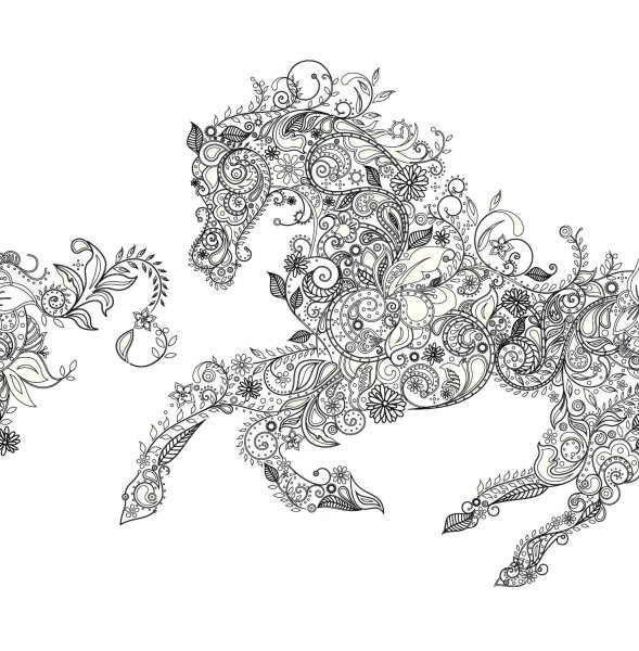 Раскраски антистресс сказочный лес