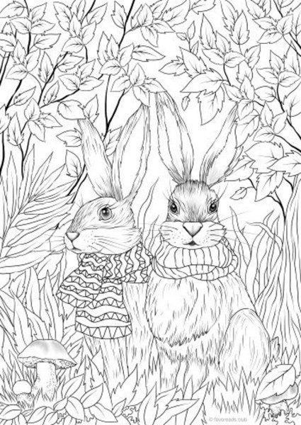 Раскраска антистресс кролик