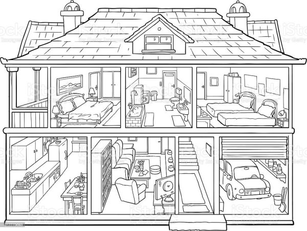 Разукрасить дом с комнатами