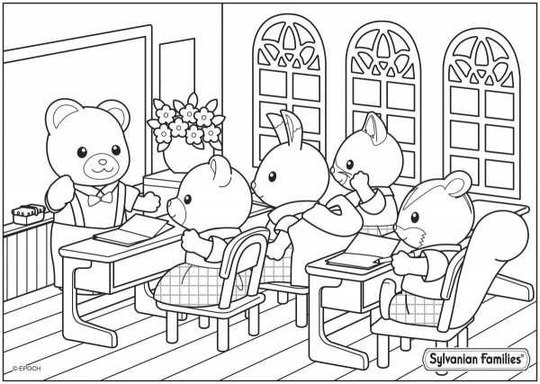 Раскраска Сильвания Фэмили домик