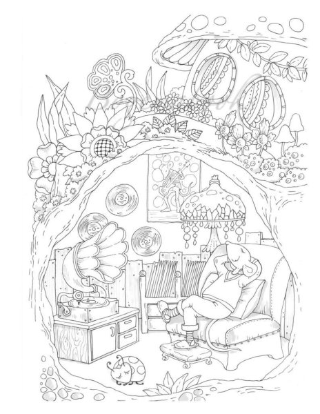 Раскраски антистресс домики