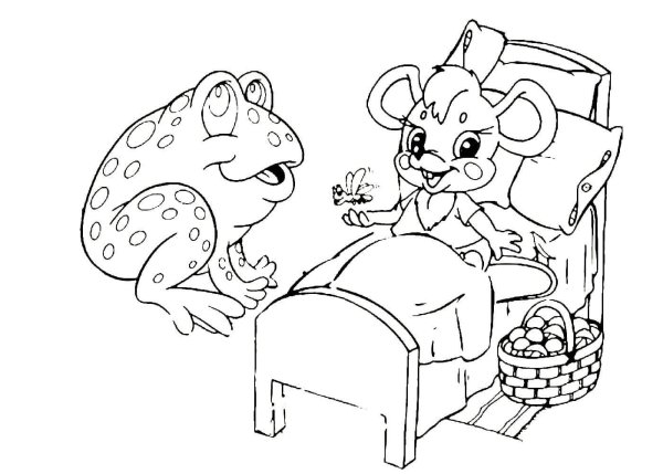 Маршак сказка о глупом мышонке раскраска
