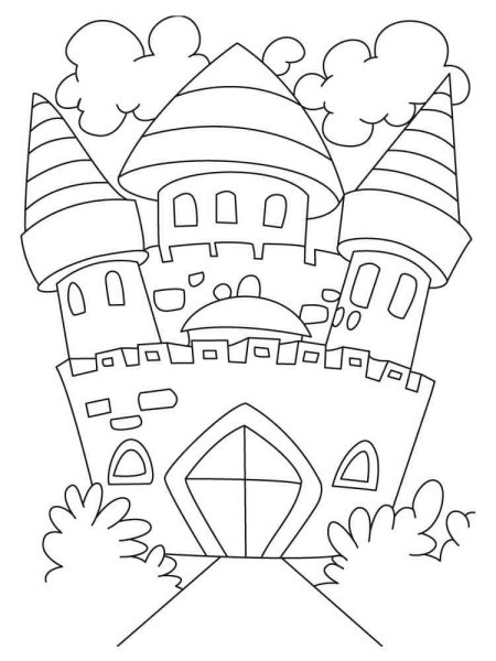 Раскраска замок