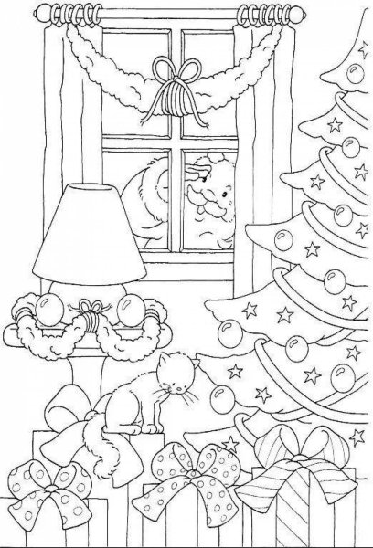 Раскраски новый год и Рождество