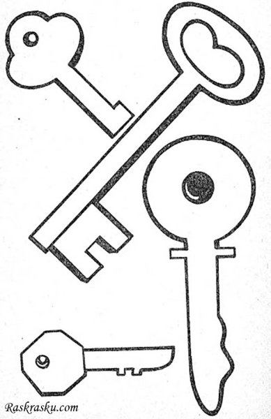 Трафареты ключей для детей