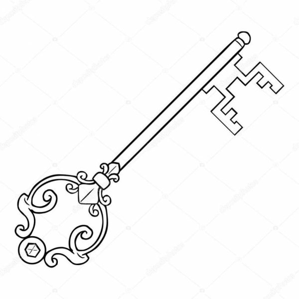 Раскраска ключ Буратино