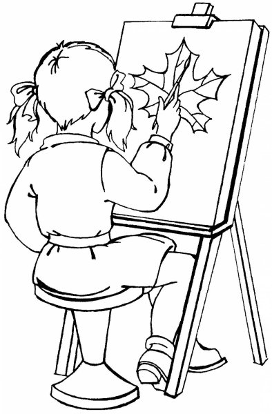 Раскраска художник