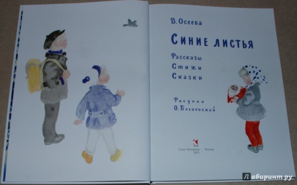 Обложка книги синие листья