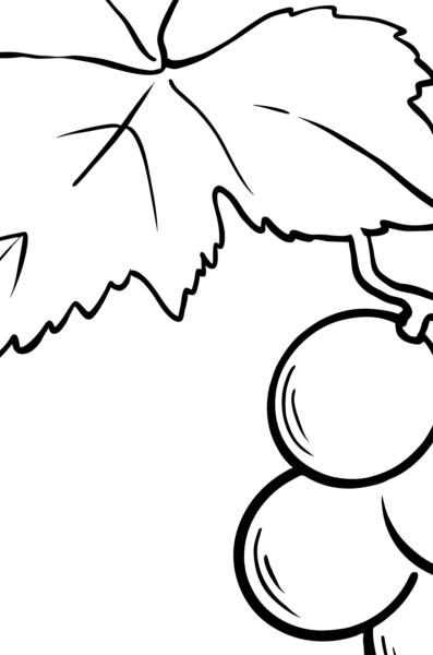 Виноград раскраска для детей 2-3 лет