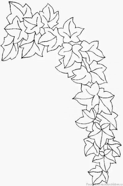 Трафарет плетущихся цветов