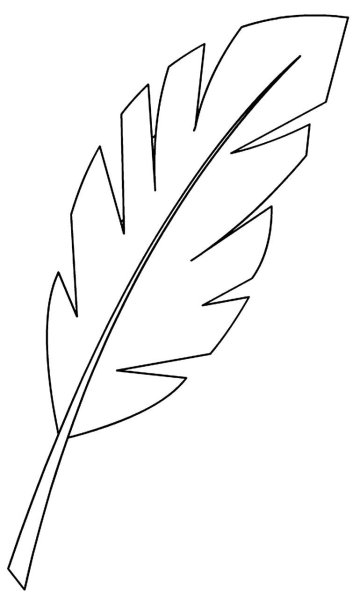 Тропические листья трафарет