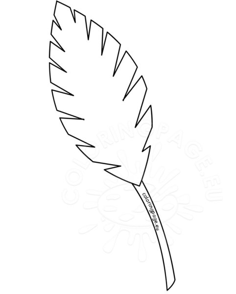 Лист пальмы трафарет для вырезания