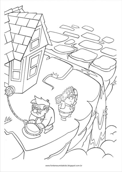 Раскраска вверх мультфильм