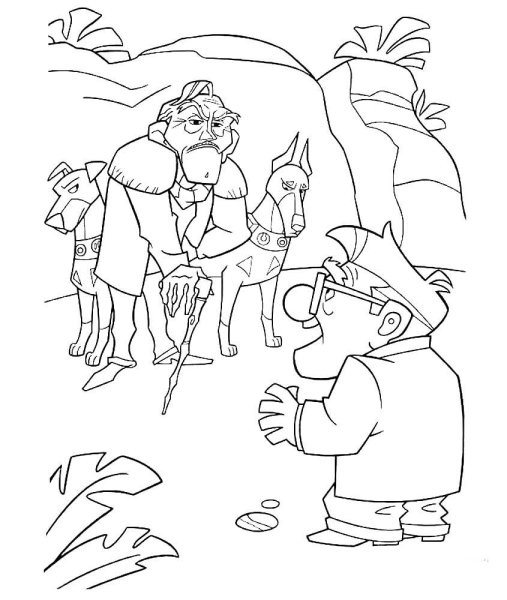 Раскраска вверх мультфильм