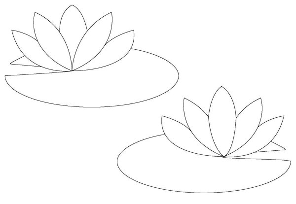 Кувшинка трафарет