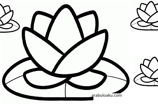 Кувшинка трафарет