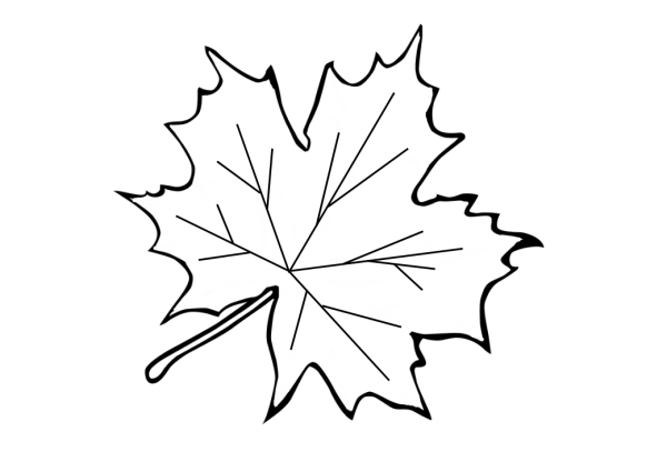 Кленовые листочки трафарет