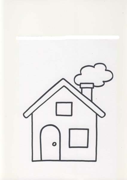 Домик раскраска для детей